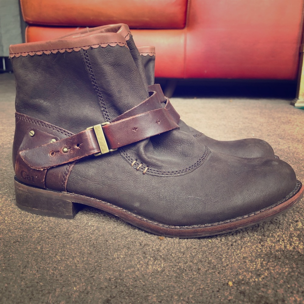 CAT brown ankle boots